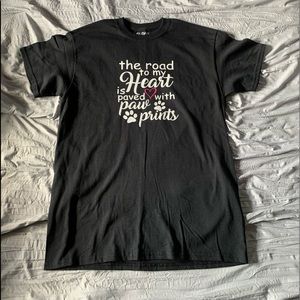 Paw print vinyl t shirt. Size M